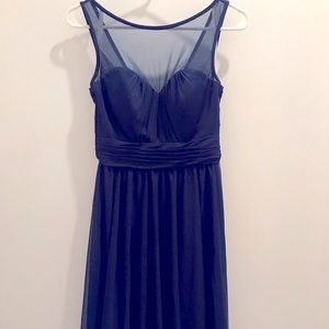 navy blue chiffon dress size 2